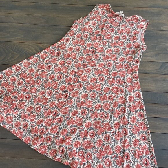 Style & Co Printed Sleeveless Floral Summer Flip Flop Dress Coral - Size M (VV) - Picture 10 of 10